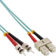 Câble duplex optique en fibre InLine® SC / ST 50 / 125µm OM3 0.5m