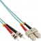 Câble duplex optique en fibre InLine® SC / ST 50 / 125µm OM3 1m