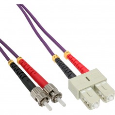 Câble duplex optique fibre optique InLine® SC / ST 50 / 125µm OM4 0.5m