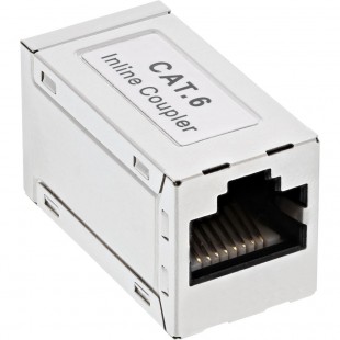 Adaptateur InLine® Cat.6, entièrement blindé, en métal, 2x RJ45 F / F, 1: 1