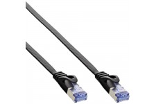Câble de raccordement plat InLine®, U / FTP, Cat.6A, noir, 7m
