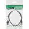 Câble de raccordement rond InLine® Slim U / FTP Cat.6A noir 0.5m
