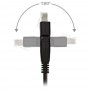 Câble de raccordement InLine® 180 ° S / FTP PiMF Cat.6A 500MHz sans halogène Cuivre noir 1 m