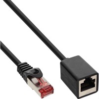 Câble de raccordement InLine®, extension S / FTP PiMF Cat.6 250 MHz, sans halogène, noir 10m