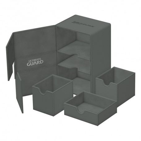 Ultimate Guard Twin Flip'n'Tray 160+ XenoSkin Monocolor Gris