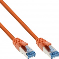 Câble patch Cat.6(A) S-STP/PIMF, InLine®, sans halogènes 500MHz, orange, 0,5m