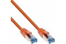 Câble patch Cat.6(A) S-STP/PIMF, InLine®, sans halogènes 500MHz, orange, 2m