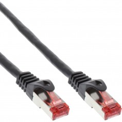 Crossover Câble patch, InLine®, S-FTP, Cat.6, noir, 0,3m