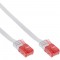 Câble de raccordement ultra-plat plat InLine® U / UTP Cat.6 Gigabit ready white 2m