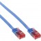 Câble de raccordement ultra-plat plat InLine® U / UTP Cat.6 Gigabit ready blue 1m