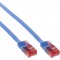 Câble de raccordement ultra-plat plat InLine® U / UTP Cat.6 Gigabit ready blue 3m