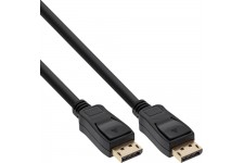 Câble DisplayPort , InLine®, noir, contacts dorés, 10m