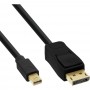 Câble InLine® Mini DisplayPort vers DisplayPort noir, 1,5 m
