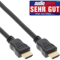 Câble HDMI haute vitesse InLine® avec Ethernet mâle à mâle plaqué or noir 1,5 m