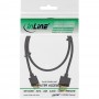Câble HDMI haute vitesse InLine® avec Ethernet de type A à C mâle super fin, noir / or, 0,5 m