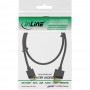 Câble HDMI haute vitesse InLine® avec Ethernet de type A à C mâle super fin, noir / or, 0,5 m