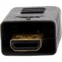 Câble HDMI haute vitesse InLine® avec Ethernet, types A à D, ultra-plat, noir / or, 1,8 m