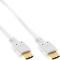 Câble HDMI haute vitesse InLine® avec Ethernet mâle à blanc plaqué or, 1 m