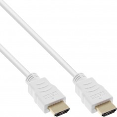 Câble HDMI haute vitesse InLine® avec Ethernet mâle à blanc plaqué or de 3 m