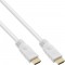 Câble HDMI haute vitesse InLine® avec Ethernet mâle à blanc plaqué or, 5 m