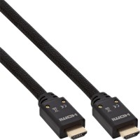 Câble HDMI haute vitesse actif InLine® avec Ethernet, 4K2K, M / M, contacts noirs et dorés, 10 m