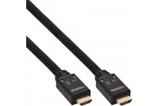 Câble HDMI haute vitesse actif InLine® avec Ethernet, 4K2K, M / M, contacts noirs et dorés, 10 m