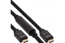 Câble HDMI haute vitesse actif InLine® avec Ethernet, 4K2K, M / M, contacts noirs et dorés, 20 m