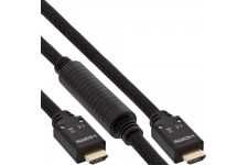 Câble HDMI haute vitesse actif InLine® avec Ethernet, 4K2K, M / M, contacts noirs et dorés, 25 m