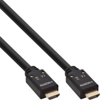 Câble HDMI haute vitesse actif InLine® avec Ethernet, 4K2K, M / M, contacts noirs et dorés, 10 m