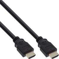 Câble HDMI, InLine®, 19 broches mâle/mâle, contacts dorés, noir, 5m