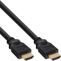 Câble HDMI, InLine®, 19 broches mâle/mâle, contacts dorés, noir, 0,5m