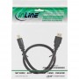 Câble HDMI, InLine®, 19 broches mâle/mâle, contacts dorés, noir, 0,3m