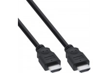Câble HDMI, InLine®, 19 broches mâle/mâle, noir, 0,5m