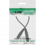 Câble adaptateur audio InLine® de 2,5 mm à 3,5 mm Stéréo femelle 3 broches 0,2m