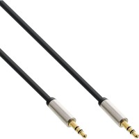 Câble audio mince InLine® 3,5 mm mâle à mâle stéréo 0,5 m