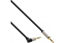 InLine® Slim Audio Cable Câble audio 3,5 mm mâle à mâle coudé stéréo 2 m