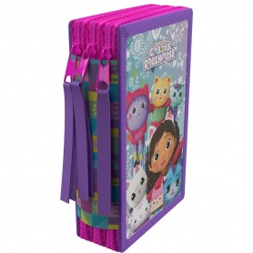 Gabbys Dollhouse triple pencil case