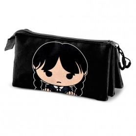 Wednesday Cute triple pencil case