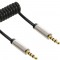 Câble spiralé audio InLine® Slim Audio Câble stéréo 3,5 mm mâle à mâle 4 broches stéréo 1 m