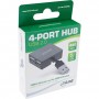 InLine® USB 2.0 4-Port Hub, USB-A male to 4x USB-A female, black, 4cm, slim design