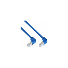 InLine® Patch cable two side down angled, S/FTP, Cat.6, 250MHz, PVC, 1.50m
