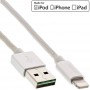 Câble USB InLine® Lightning pour iPad iPhone iPod iPod argent 1m