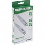 InLine® USB4 cable, USB Type-C male/male, PD 240W, 8K60Hz, TPE white, 1.5m