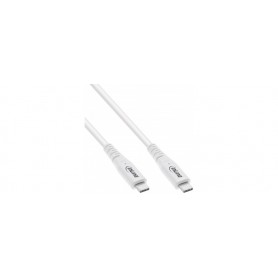 InLine® USB4 cable, USB Type-C male/male, PD 240W, 8K60Hz, TPE white, 1m