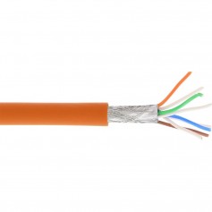 Câble patch Cat.6(A) S-STP/PIMF, InLine®, sans halogènes 500MHz, orange, 100m