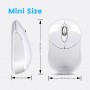Perixx PERIMICE-802W, Bluetooth mouse for PC and tablet, cordless, white