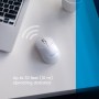 Perixx PERIMICE-802W, Bluetooth mouse for PC and tablet, cordless, white