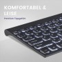 Perixx PERIBOARD-429 DE, wired, USB mini keyboard with backlight, black
