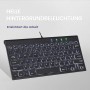 Perixx PERIBOARD-429 DE, wired, USB mini keyboard with backlight, black