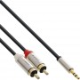 InLine® Slim Audio Cable 3.5mm mâle à 2x RCA mâle 5m